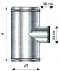 Teu redus cos de fum hi line 90 grade, diametru 310 mm