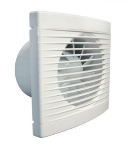 Ventilator casnic axial de perete cu intrerupator fir Dospel PLAY 125 WP, diametru 100 mm, debit aer 100 mc/h, Silentios, Alb