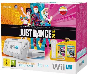 ﻿  Consola Nintendo Wii U Just Dance 2014 Basic Pack + NintendoLand Alb