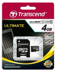 Card microSDHC Transcend 4GB Ultimate Class 10