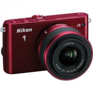 Nikon 1 J3 14 MP Rosu Kit + 10-30mm VR