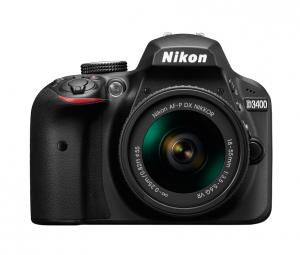 Nikon D3400 + AF-S 18-105 mm 1:3.5-5.6G ED VR 24.2MP CMOS 6000 x 4000Pixel Negru