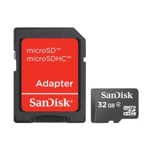 Card microSDHC cu adaptor SD SanDisk 32GB Class 4