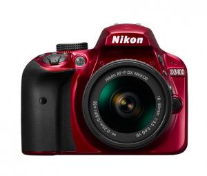 Nikon D3400 + AF-P DX 18-55 mm 1:3.5-5.6G VR 24.2MP CMOS 6000 x 4000Pixel Rosu