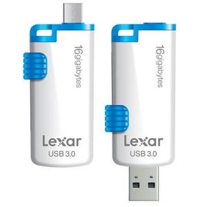 Stick USB 3.0 + microUSB Lexar 16GB JumpDrive M20 Mobile Alb