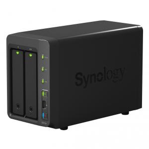 NAS Synology DS713+ Diskless 2 x 2.5" / 3.5" SATA I/II USB 3.0 Negru