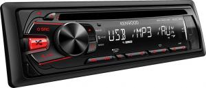 Radio cu CD si USB auto Kenwood KDC-161UB Negru - Rosu