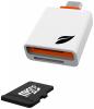 Card reader leef access microsd alb - portocaliu