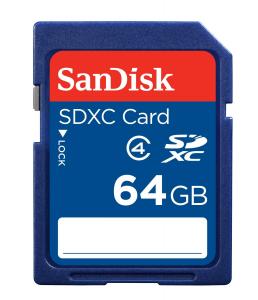 Card SDXC Sandisk 64GB Class 4