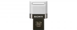Stick USB 3.1/microUSB Sony USM32SA3 32GB Alb - Negru
