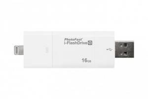 Stick USB 2.0/microUSB/30-pin/Lightning Photofast i-FlashDrive 16 GB Alb