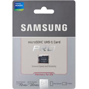Card microSDXC Samsung 64GB PRO Class 10