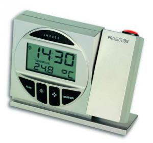 Ceas cu alarma si proiector TFA 98.1009 Argintiu