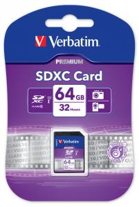 Card SDXC Verbatim 64GB Class 10