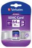 Card SDXC Verbatim 64GB Class 10