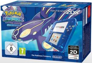 Consola Nintendo 2DS Albastru transparent + joc Pokemon Alpha Sapphire