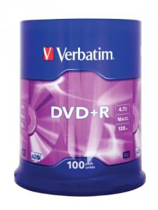 1x100 Verbatim DVD+R Matt Silver