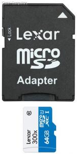 Card microSDXC Lexar 64 GB UHS-1