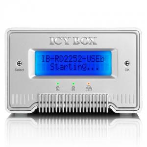 Enclosure RaidSonic ICY BOX IB-RD2252-USEb, 2-bay RAID, 2.5" SATA HDD, Argintiu