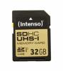 Card memorie SDHC Intenso 32GB Clasa 10 UHS-I Negru