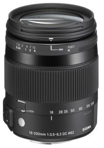 Obiectiv Sigma 18-200mm F3.5-6.3 DC Macro OS HSM C Nikon Negru