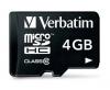 Card microsdhc + adaptor sd verbatim 4gb