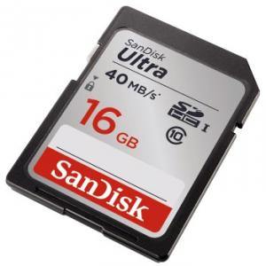 Card SDHC SanDisk Ultra 16GB UHS-I Negru
