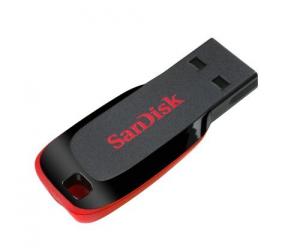 Stick USB 2.0 SanDisk Cruzer Blade 64GB Negru - Rosu