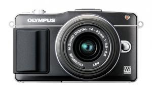 Aparat foto digital Olympus E-PM2 Negru Kit FlashAir 1442 + M.ZUIKO DIGITAL 14-42mm 1:3.5-5.6 II R Negru