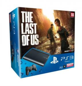 Consola Sony Playstation 3 Super Slim 500GB Negru + Joc The Last of Us