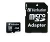 Card microSDHC cu adaptor Verbatim 4GB Class 4