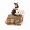 Figurina schleich iepuri tineri jucandu-se farm life