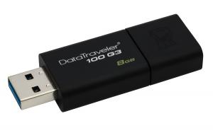 Kingston Technology DataTraveler 100 Generation 3 8GB 8Giga Bites USB 3.0 Negru memorii flash USB