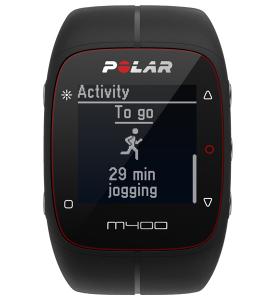 Ceas pentru sport cu GPS Polar M400 Negru + Centura ritm cardiac