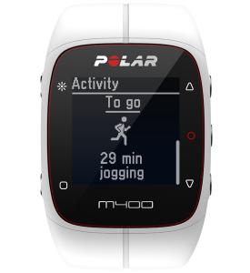 Ceas pentru sport cu GPS Polar M400 Alb + Centura ritm cardiac