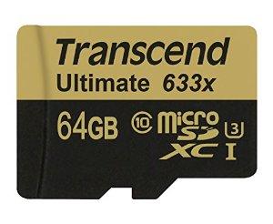 Card microSDHC Transcend 64GB Ultimate 633x Class 10 USH-I 3