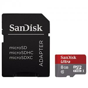 Card microSDHC Sandisk 8GB Android Ultra Mobile Rosu - Gri