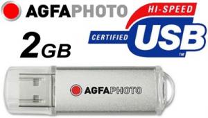 Stick USB 2.0 AgfaPhoto 2GB Argintiu
