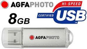 Stick USB 2.0 AgfaPhoto 8GB Argintiu
