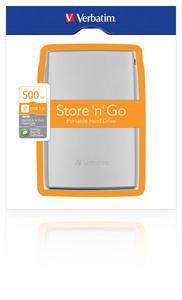 HDD Extern Verbatim Store'n'Go 500 GB, USB 2.0, Argintiu