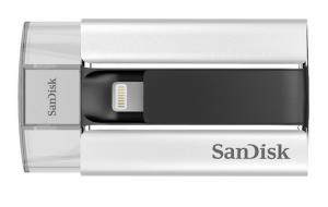 Stick USB 2.0/Lightning Sandisk iXpand 16GB Alb - Negru