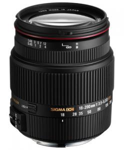 Obiectiv Sigma 18-200mm F3.5-6.3 II DC OS HSM - Canon Negru