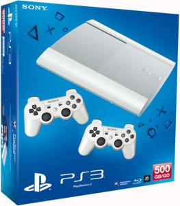 Consola Sony Playstation 3 Super Slim 500 GB Alb + 2 controllere DS3