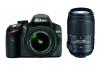 Nikon d3200 negru kit + 18-55mm vr ii + af-s dx 55-300mm vr