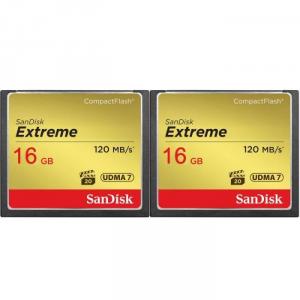2x Card Compact Flash SanDisk Extreme 16GB UDMA-7