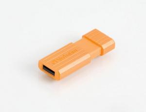 Stick USB 2.0 Verbatim PinStripe 8 GB Portocaliu