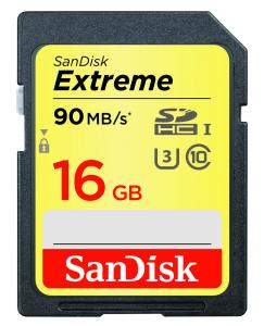 Card SDHC Sandisk 16GB Extreme U3 Class 10