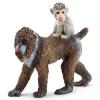 Figurina Schleich Femela Maimuta Mandril cu pui Wild Life 14716