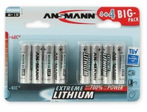 Ansmann 4+4 Lithium AA Litiu 1.5V