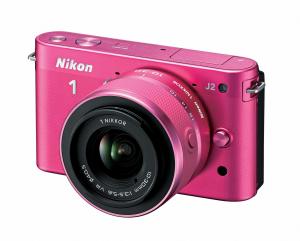 Nikon 1 J2 10 MP Roz Kit + 1 NIKKOR VR 10-30 + VR 30-110 mm